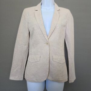 Gap Linen Cotton Beige Cream Blazer Size 0